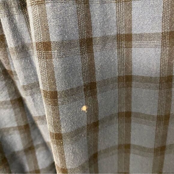 Carhartt Long sleeve button down plaid cotton shirt blue mens Large tall LT - Picture 11 of 12